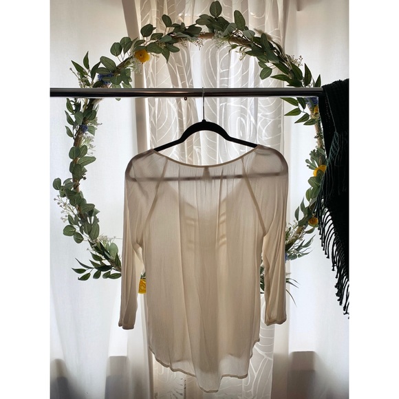 Off-white, long sleeve top. - Picture 2 of 3